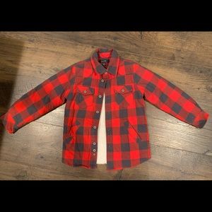 Kids E-Land Sherpa Lined Button Down